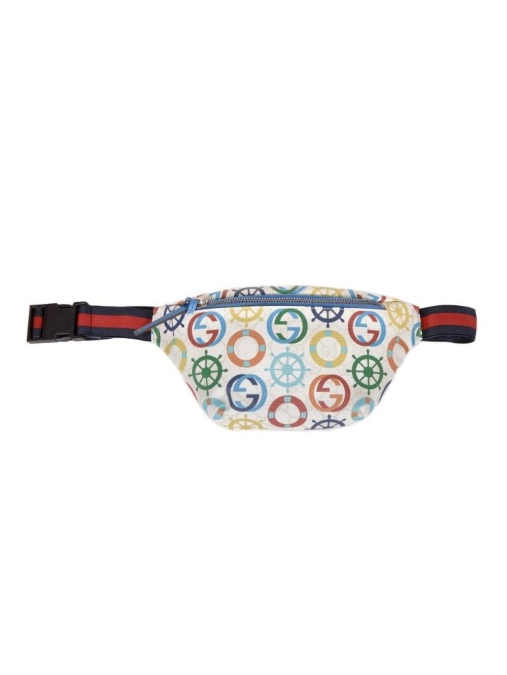 Gucci GG Nautical Print Canvas Fanny Pack Belt Bag Multicolor 502095